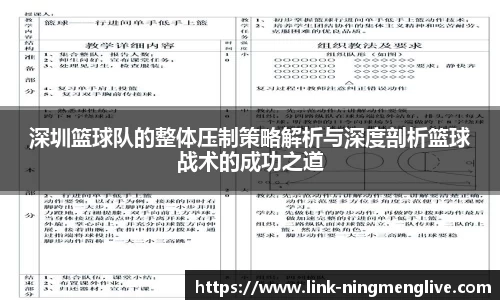 深圳篮球队的整体压制策略解析与深度剖析篮球战术的成功之道